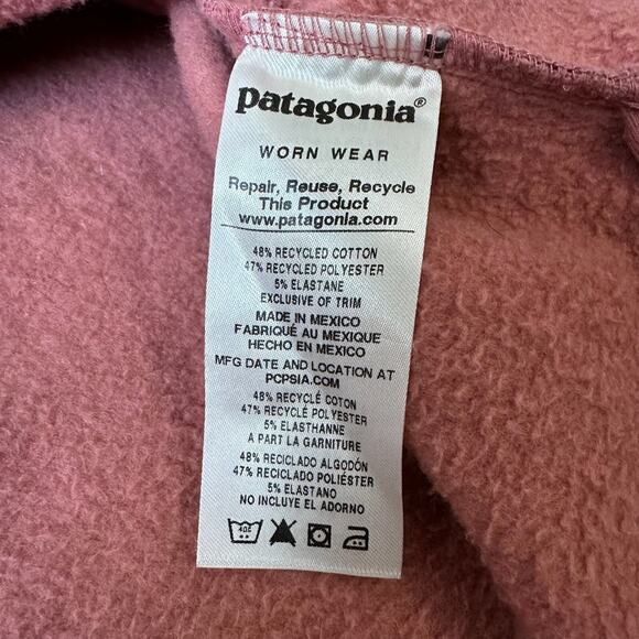 PATAGONIA Solar Rays 73 Uprisal Crew Sweatshirt Dusty Rose Pullover - Picture 7 of 9